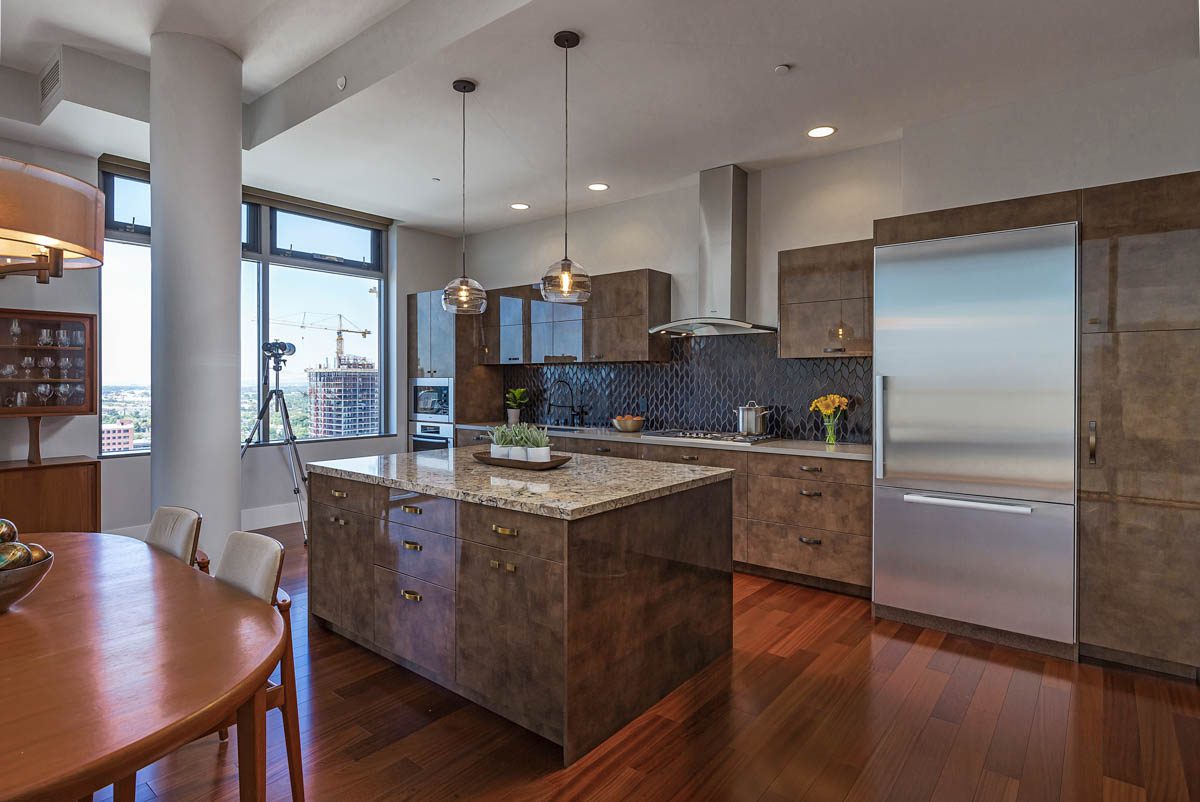 Open kitchen design is great for entertaining